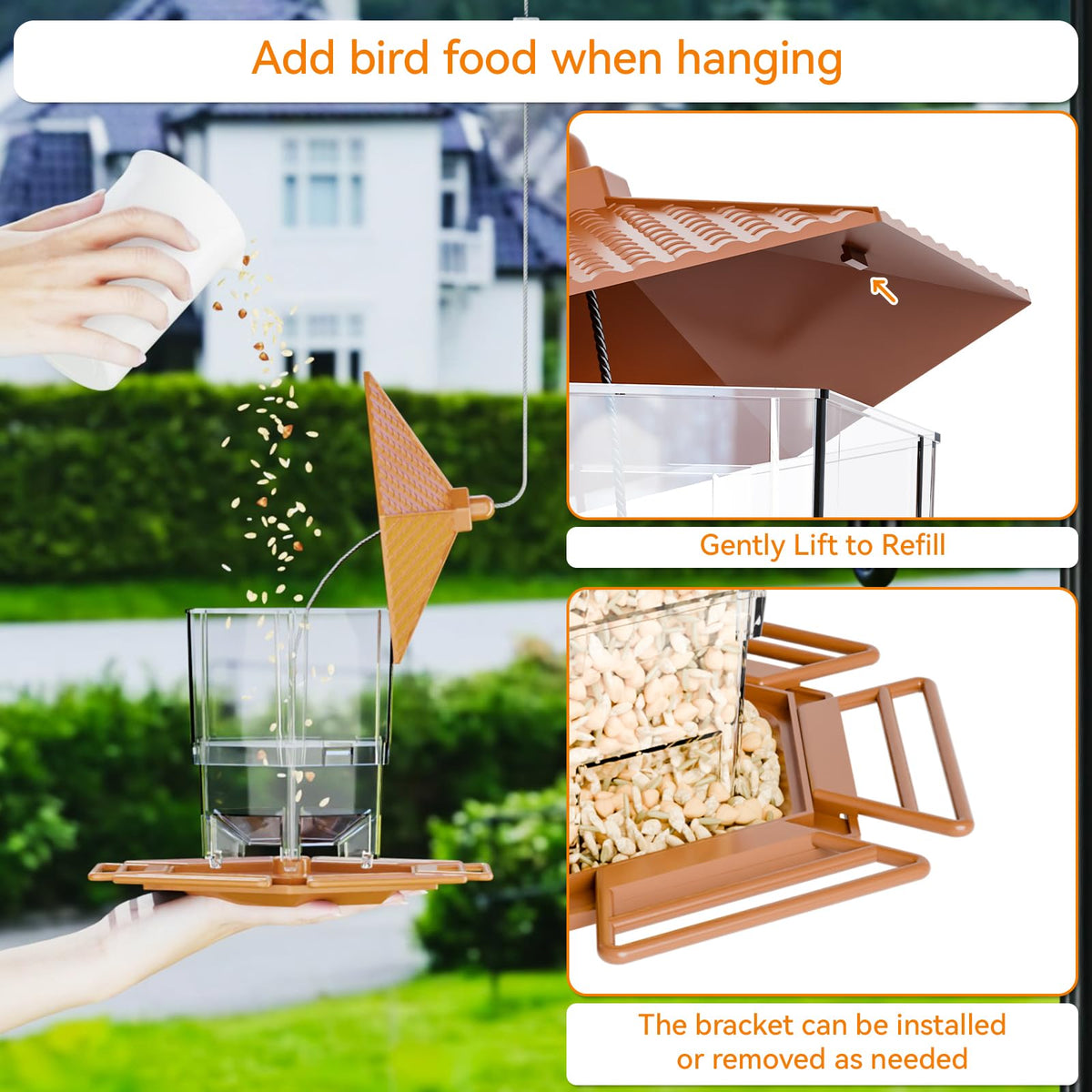 Bottom diameter expanded to 10 inches on Yieach Hopper Bird Feeder