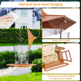 Bottom diameter expanded to 10 inches on Yieach Hopper Bird Feeder