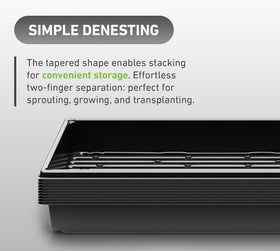 Yield Lab 10x20 tray with no-drain holes for controlled watering.