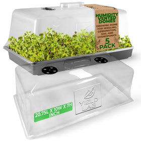 Yield Lab 7-inch propagation dome offers clear view for easy germination monitoring