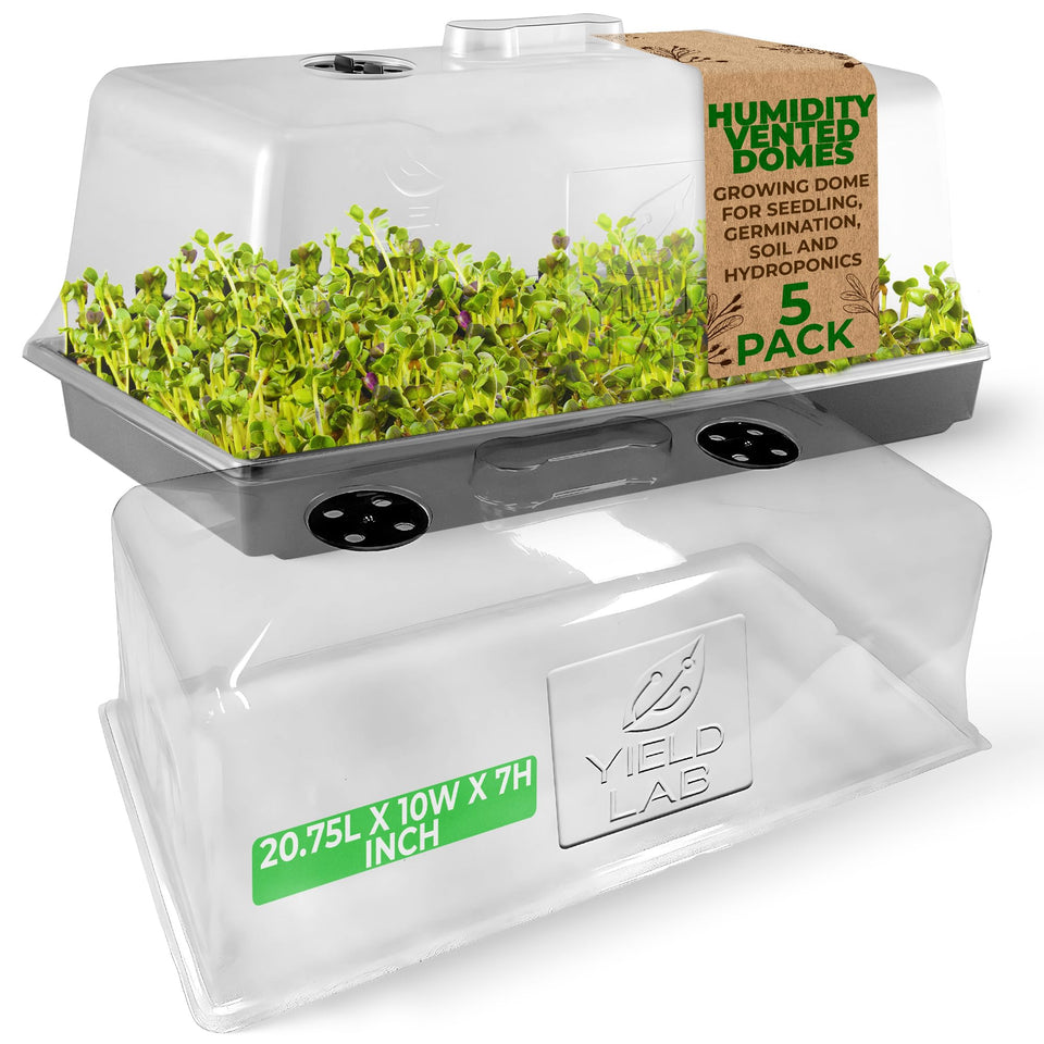 Yield Lab 7-inch propagation dome offers clear view for easy germination monitoring