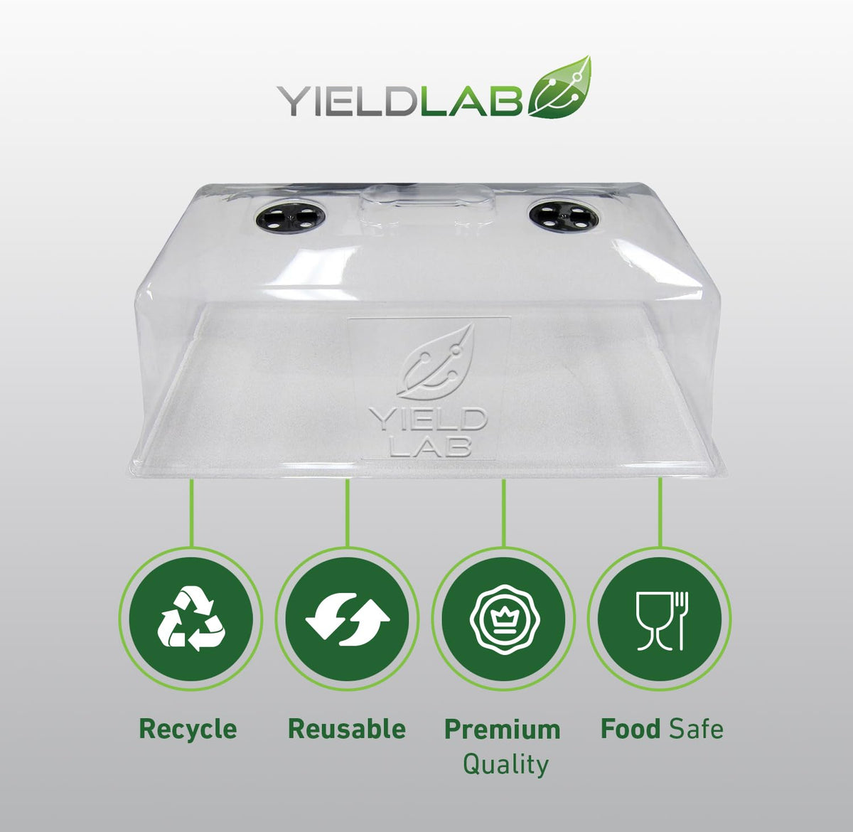 Yield Lab propagation dome allows observation of rooting progress without disruption
