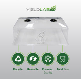 Yield Lab propagation dome allows observation of rooting progress without disruption