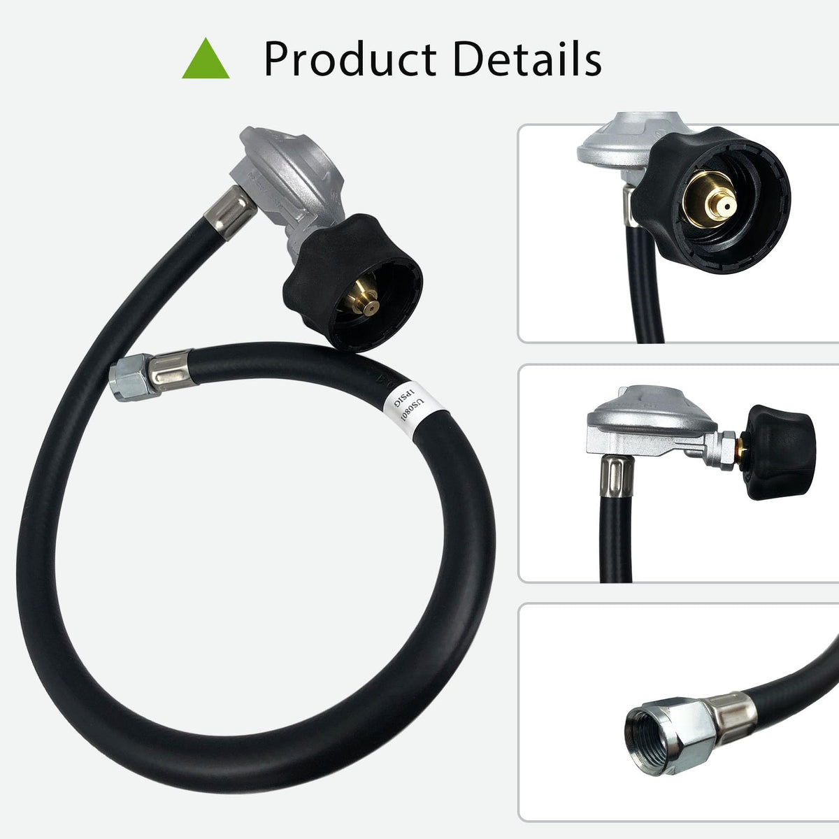 Yigiao 25in Weber hose regulator kit fits Genesis and Spirit grills seamlessly.