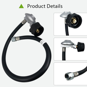 Yigiao 25in Weber hose regulator kit fits Genesis and Spirit grills seamlessly.