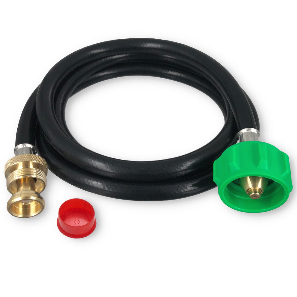 Yigiao Weber adapter hose 6ft setup for easy grill connection.