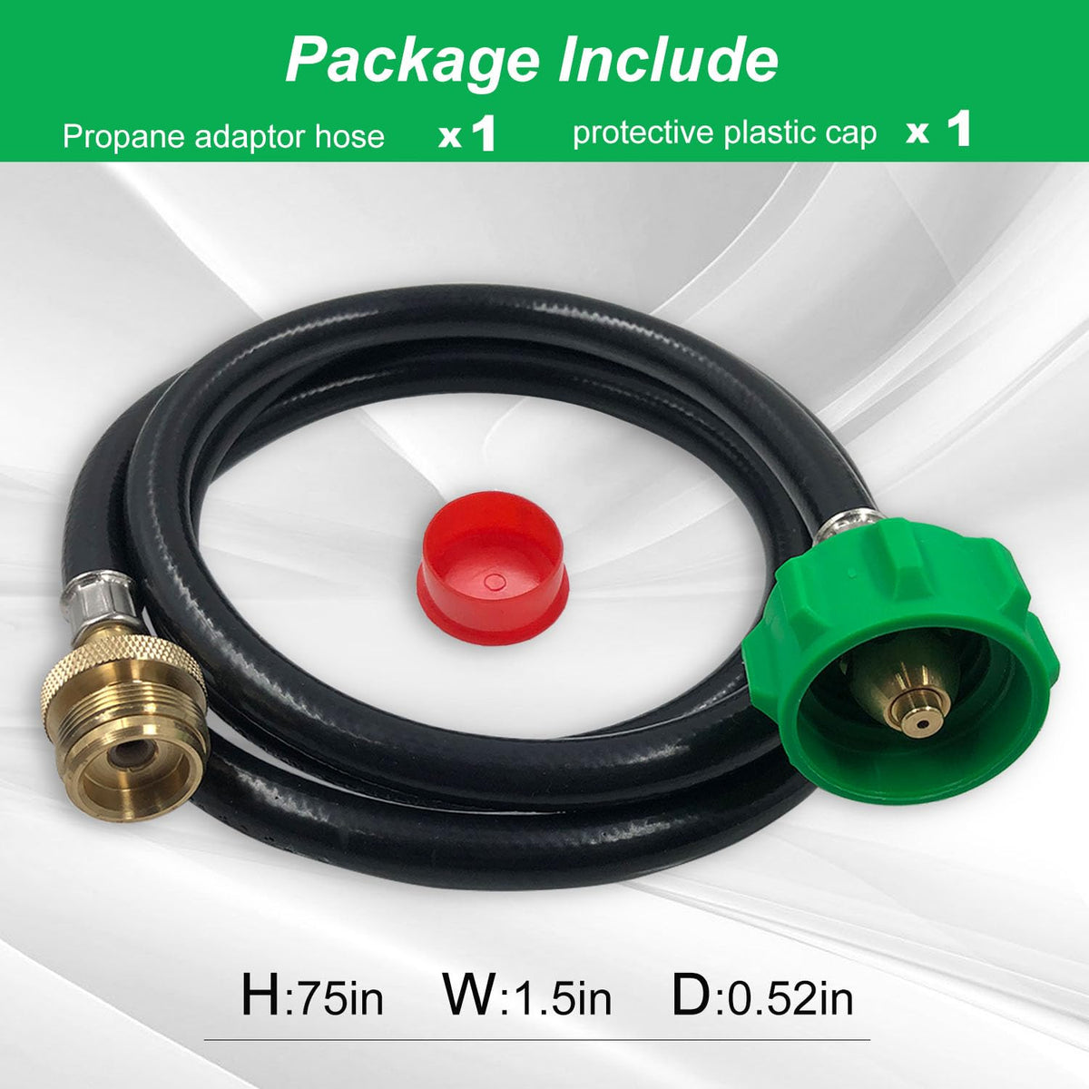 Yigiao adapter hose shows tight connection for leak-free operation.