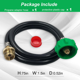Yigiao adapter hose shows tight connection for leak-free operation.