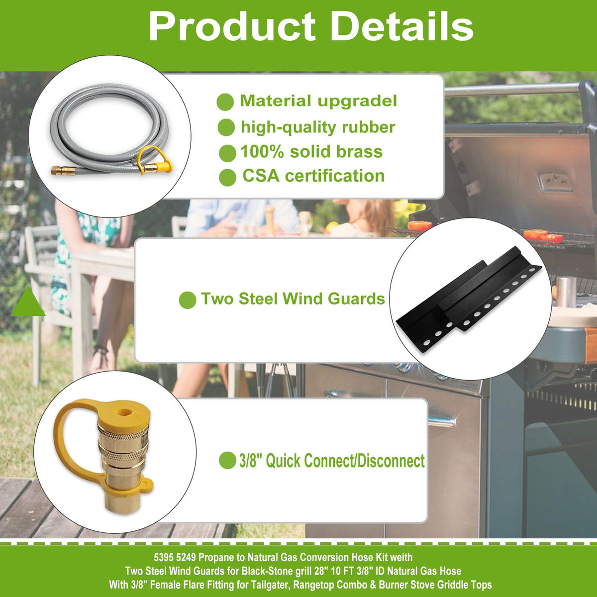 Yigiao wind guards for steadier flame on Blackstone grills.