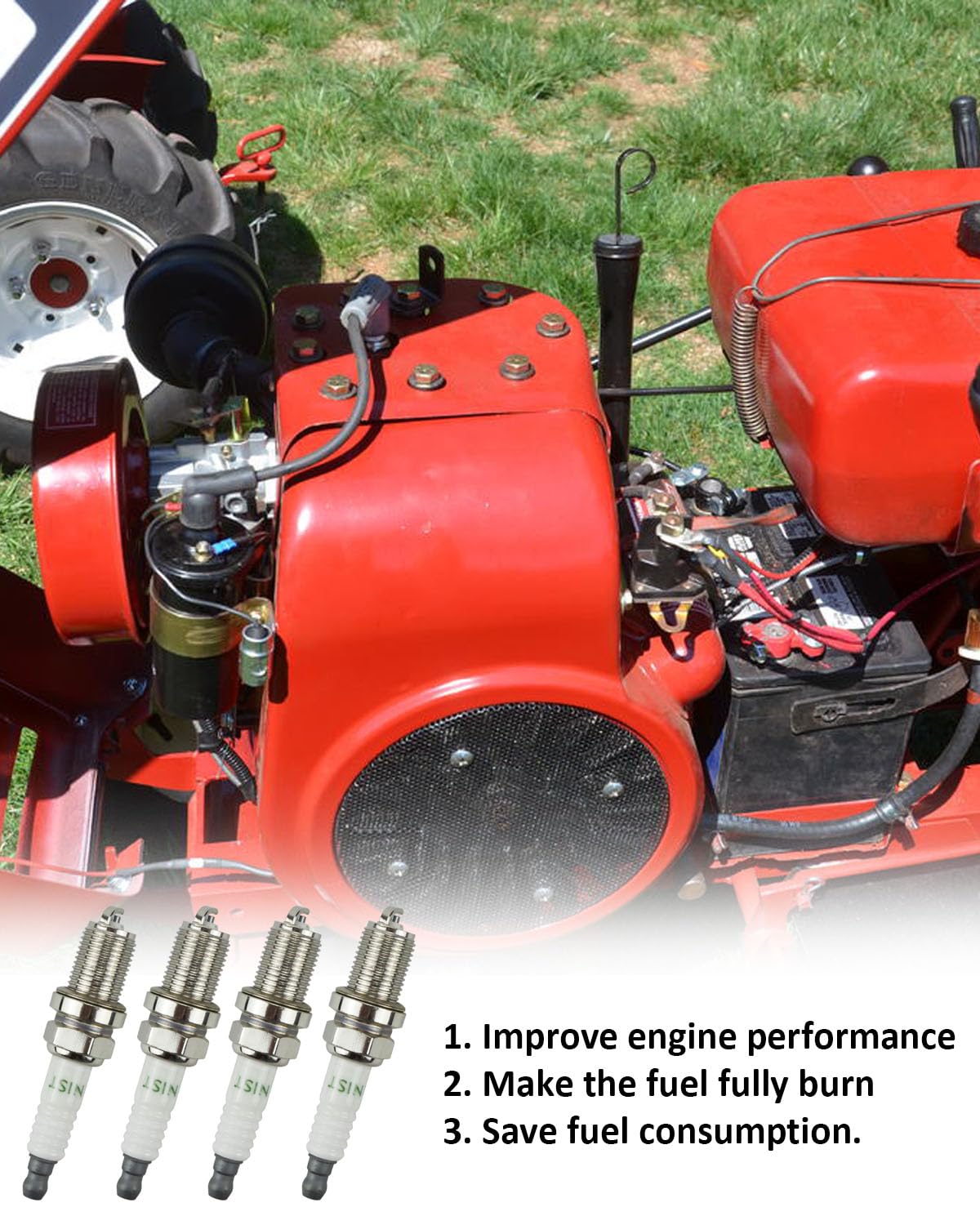 YIGUCS ceramic alloy spark plug highlights durable construction and corrosion resistance.