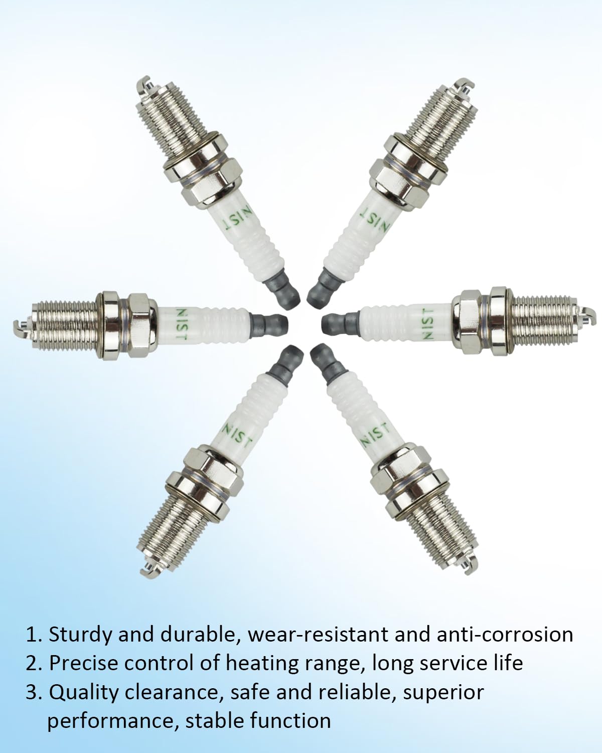 YIGUCS RC12YC spark plug with copper-core electrode for fast heating and reliable ignition.