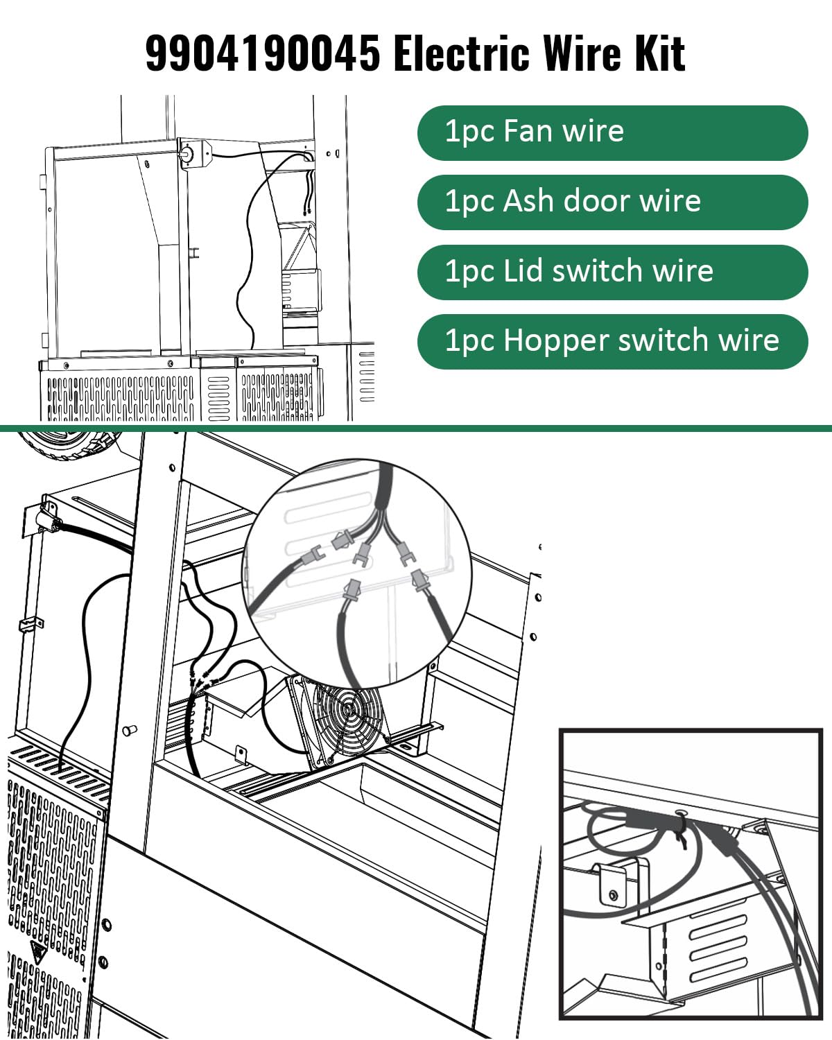 YIGUCS gravity fan mounting screws secure the fan assembly.