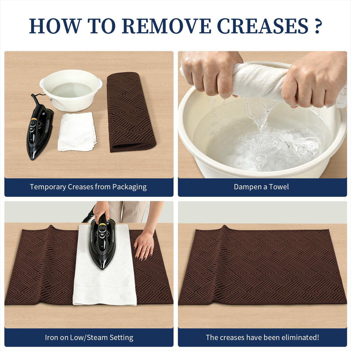 YIHOUSE door mat easy-clean design resists stains and wear.