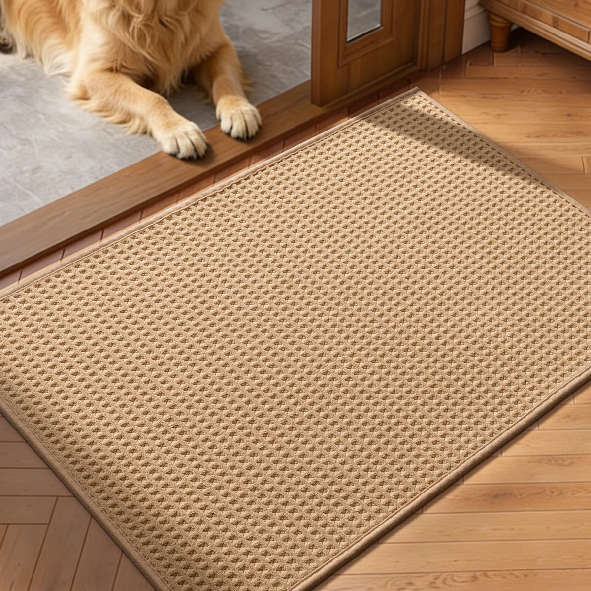 YIHOUSE indoor door mat 24-36 front view shows low-profile design for smooth entry