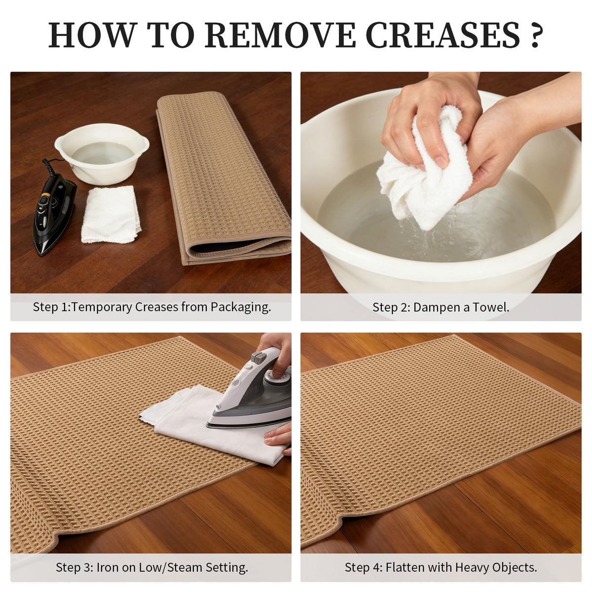 YIHOUSE indoor door mat 24-36 reinforced edges extend durability
