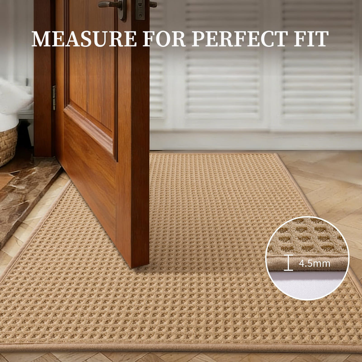 YIHOUSE indoor door mat 24-36 washable microfiber easy to shake clean