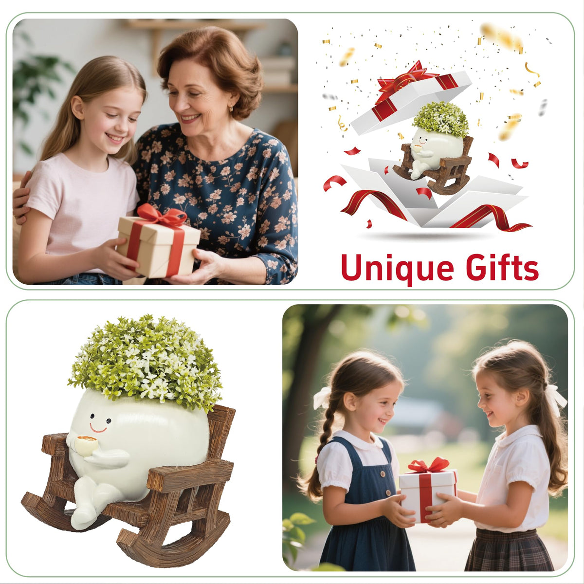 yiilead cute plant pot face enhances desk or shelf decor