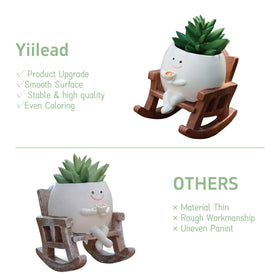 Yiilead Smiley Planter with drainage holes supporting healthy growth