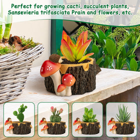 Yiiwinwy hedgehog planter on desk for tasteful office greenery