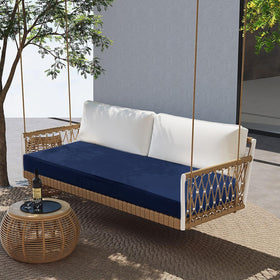 YIJIAN HOME navy cushion suitable for porch swing or patio furniture.