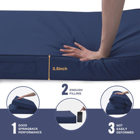 YIJIAN HOME cushion with built-in handle for easy outdoor transport.