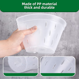 YIKUSH orchid pots with holes show drainage and airflow for healthy roots.
