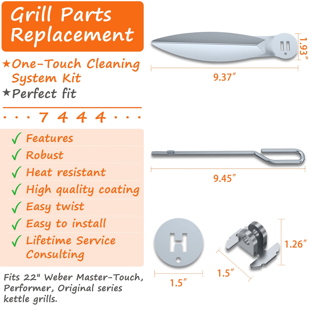 Yilador control rod for easy one-touch cleaning operation
