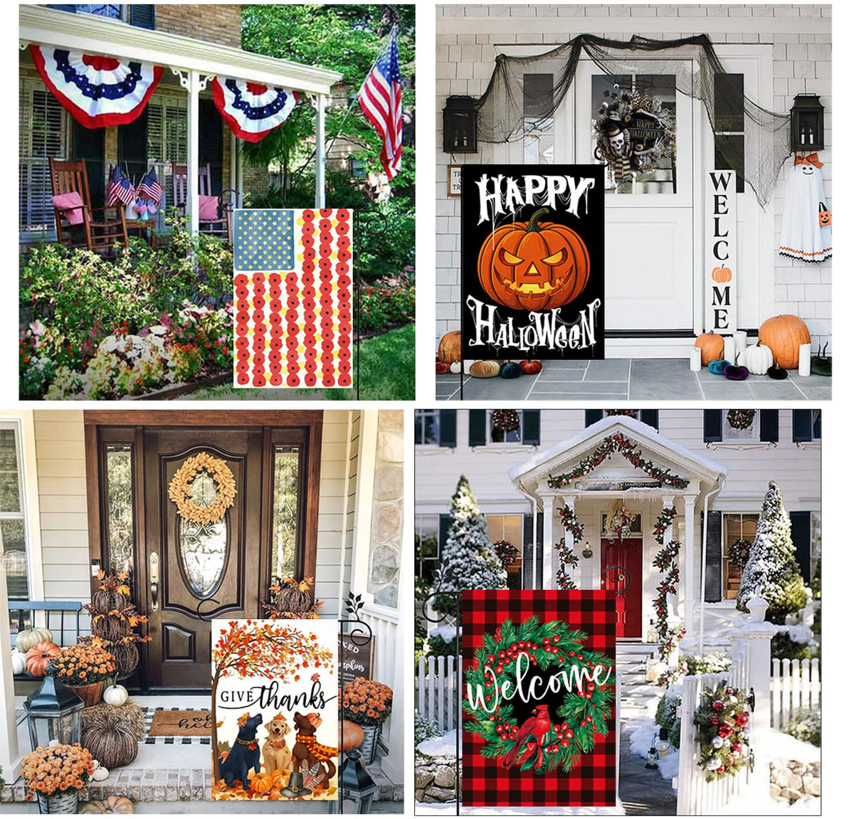 Yileqi Home Sweet Home flag invites a warm yard ambiance.