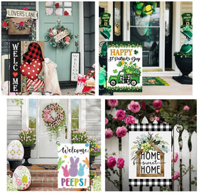 Yileqi seasonal holiday flag designs provide versatile celebration accents.