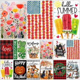 Yileqi spring flower flag for garden decor and welcoming outdoor spaces.