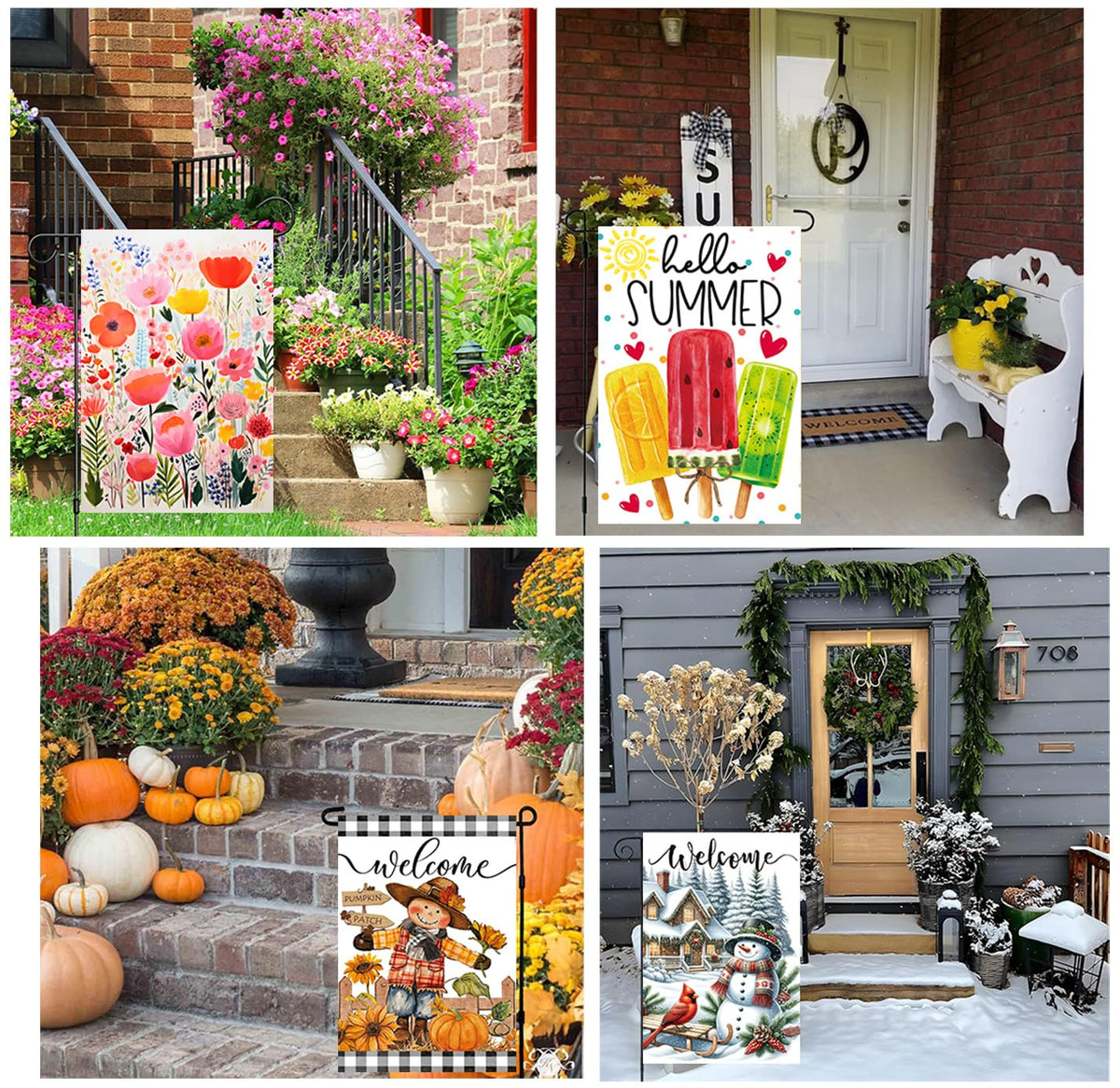 Yileqi Valentines Day flag creates romantic outdoor accents for any yard.