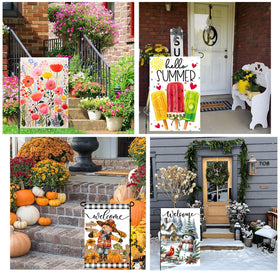 Yileqi Valentines Day flag creates romantic outdoor accents for any yard.