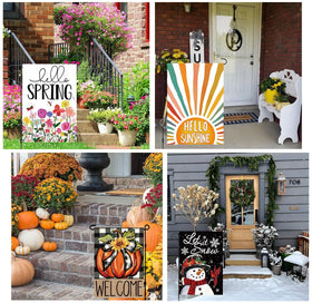 Yileqi yard patio decor flag on porch adds welcoming charm.