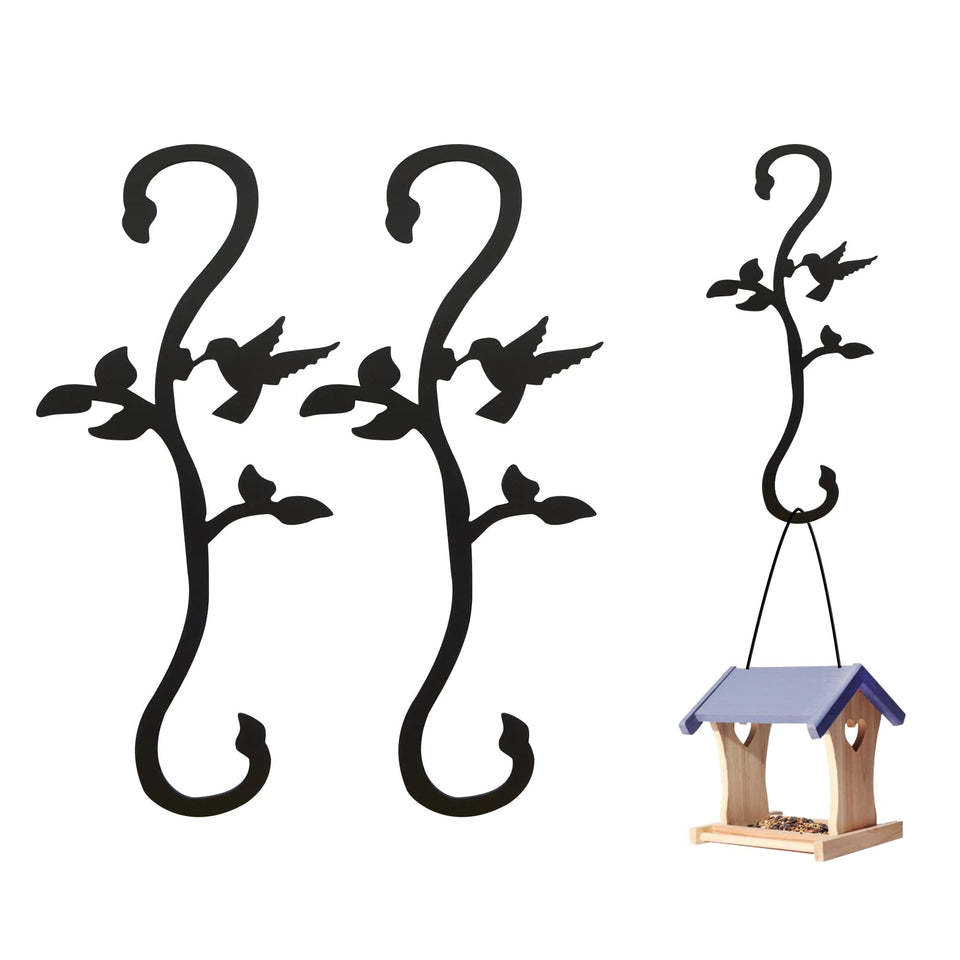 YILONGDA hummingbird feeder hook for outdoors holds heavy feeders securely in sun or rain.