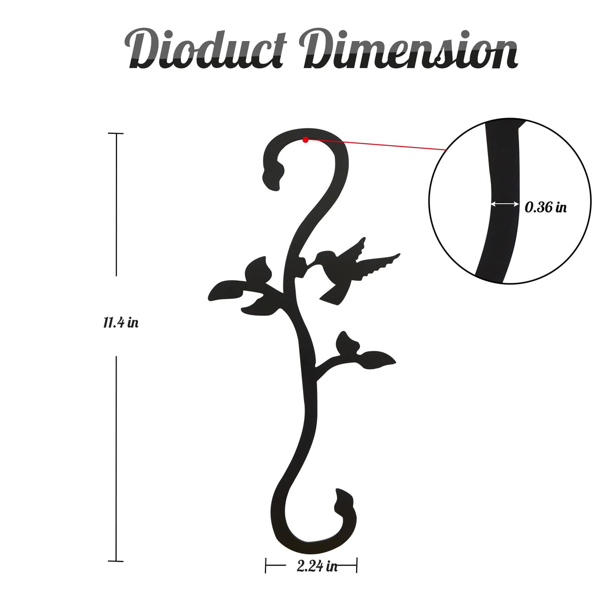 YILONGDA large-branch hook decor for garden adds stable hanging space for plants and feeders.