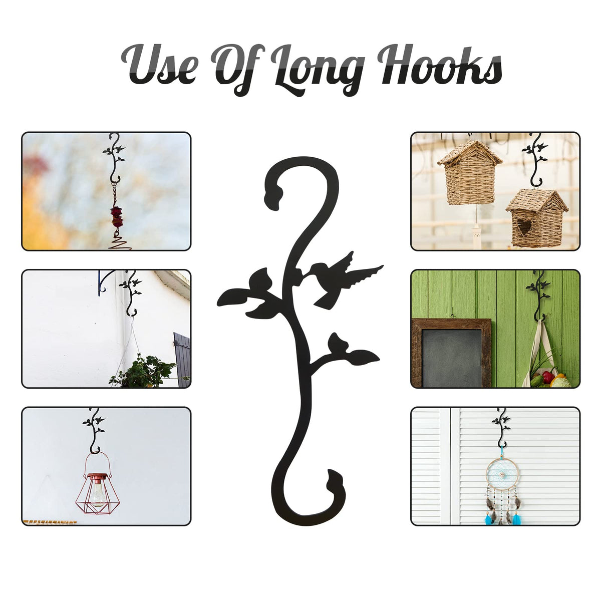 YILONGDA plant-basket-hanger-hook keeps baskets secure on fences and rails.
