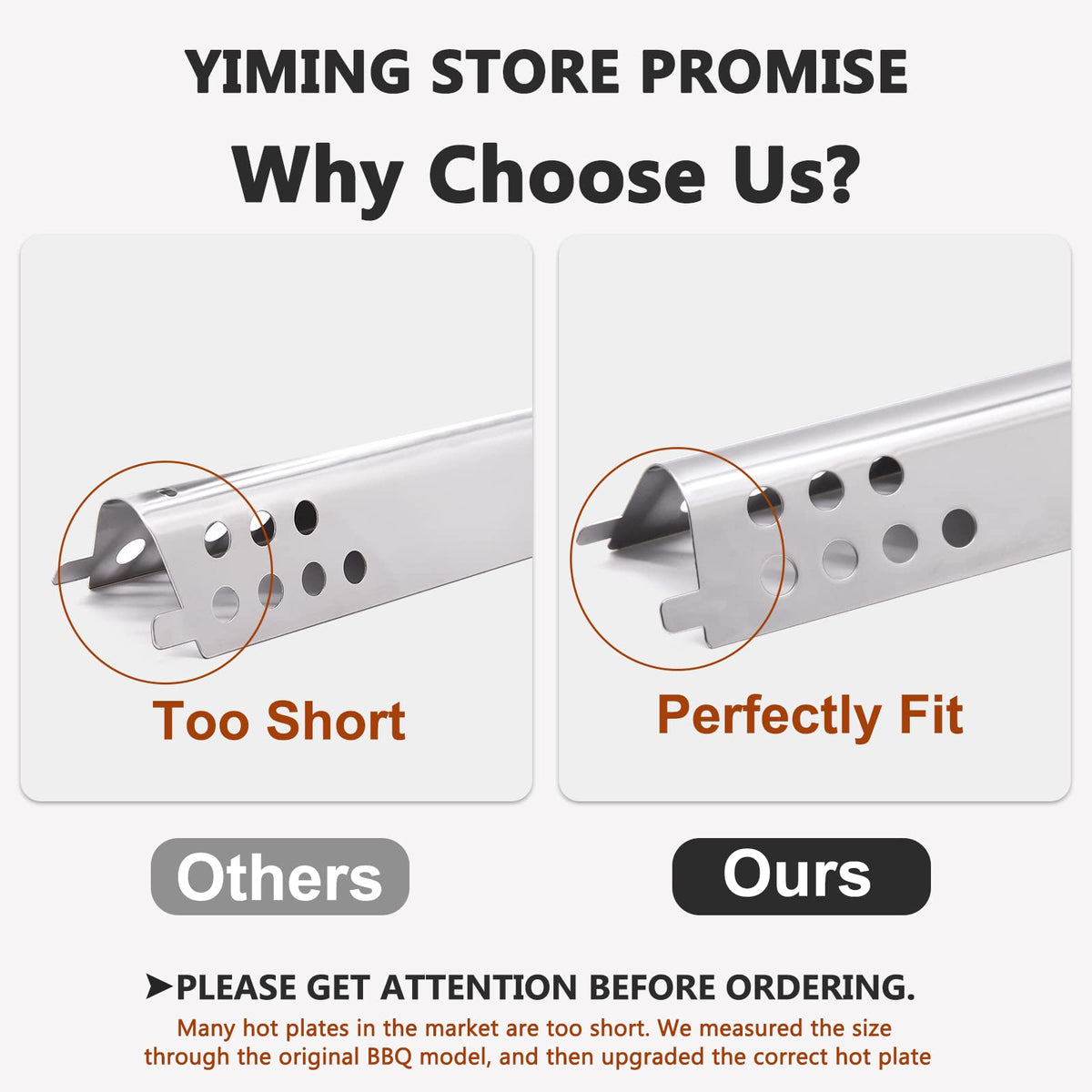 Yiming burner set for Char-Broil Performance 5 Burner, reliable stainless steel.