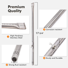 Yiming 6-burner compatibility kit for Char-Broil grills, includes burners and plates.