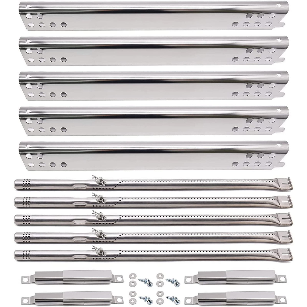 Yiming grill burners 5-pack for Char-Broil Performance grills, durable stainless steel.
