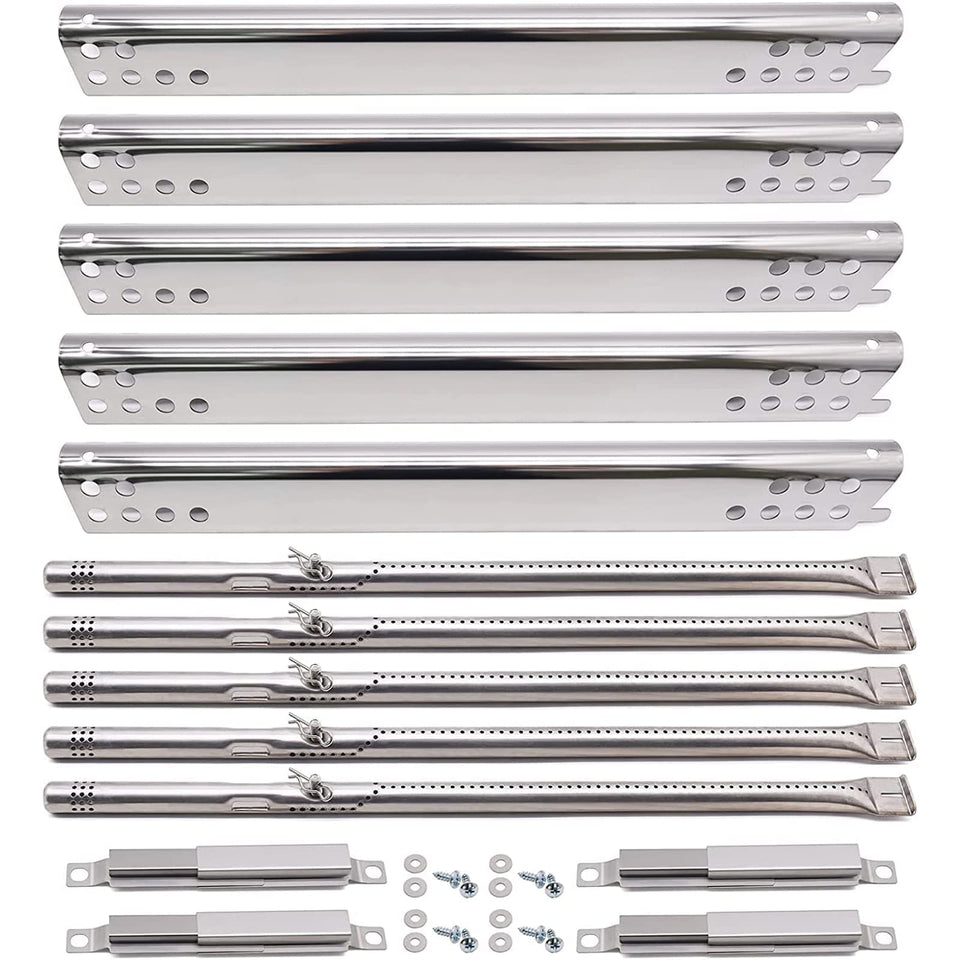 Yiming grill burners 5-pack for Char-Broil Performance grills, durable stainless steel.