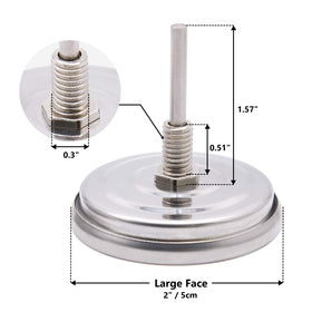 Close-up of Yiming 2-inch dial for fast, precise grilling temps