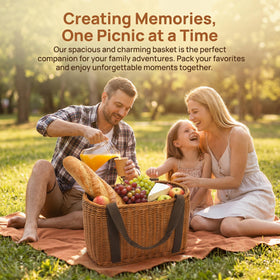 YIMITEE wicker basket adds rustic charm to home decor.