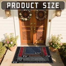 Yimobra door mat’s deep grooves capture mud and moisture at the doorway.