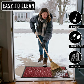 Yimobra door mat size 29-5x17 fits standard entryways with festive style.