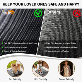Yimobra heavy-duty polypropylene mat resists fading under sun.