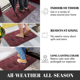 Yimobra door mat is easy to clean with vacuum, broom, or hose.