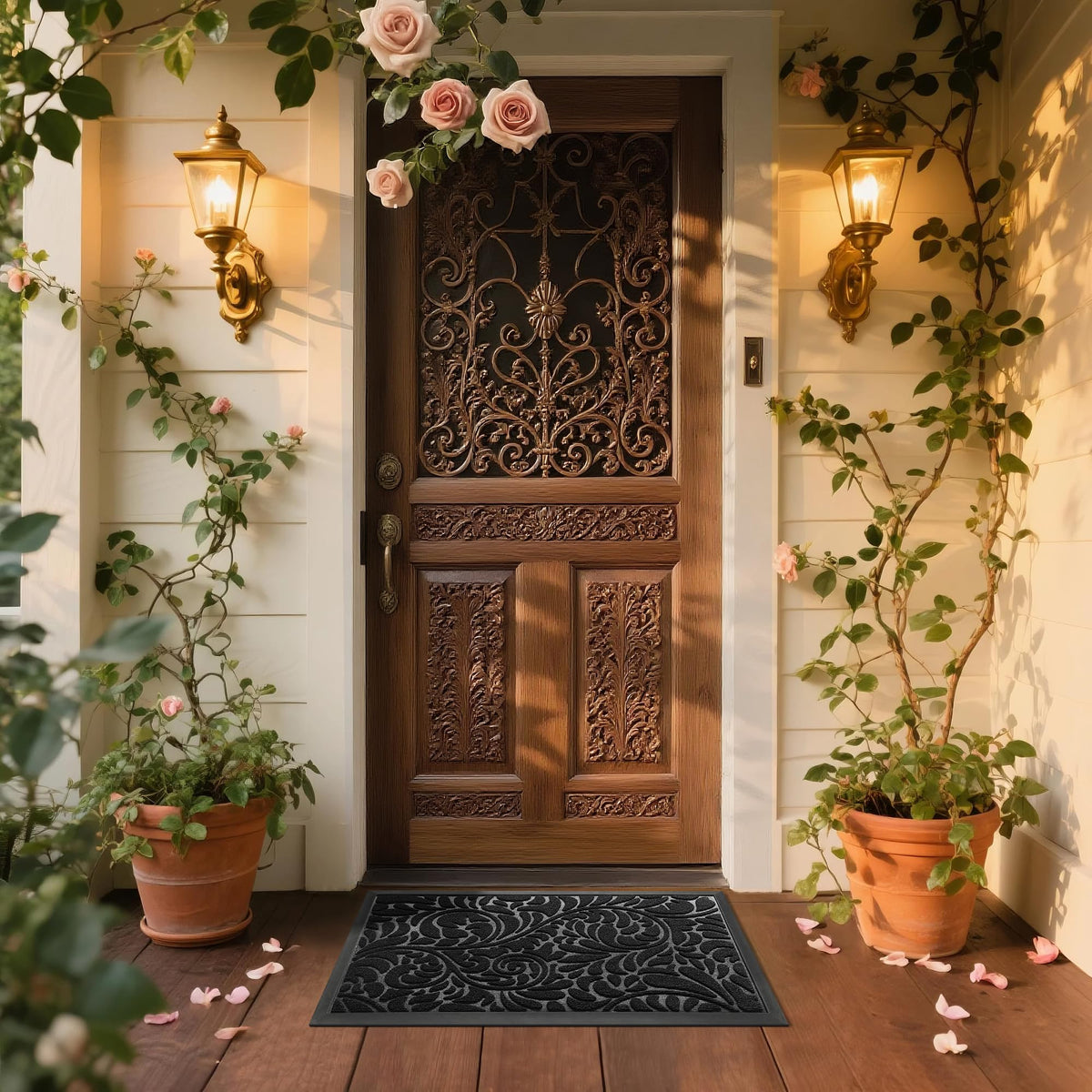 Yimobra front door mat is easy to clean and quick-drying