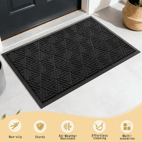 Yimobra triangle-design mat adds contemporary curb appeal.