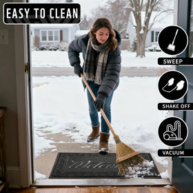 Yimobra front door mat waterproof for outdoor use and rain protection