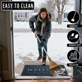 Yimobra front porch blue mat, durable for high-traffic areas